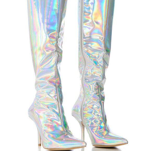 AZALEA WANG" THE ECLIPSE " HOLOGRAPHIC BOOT ( BRAND NEW !!!!!!!! - Picture 1 of 7